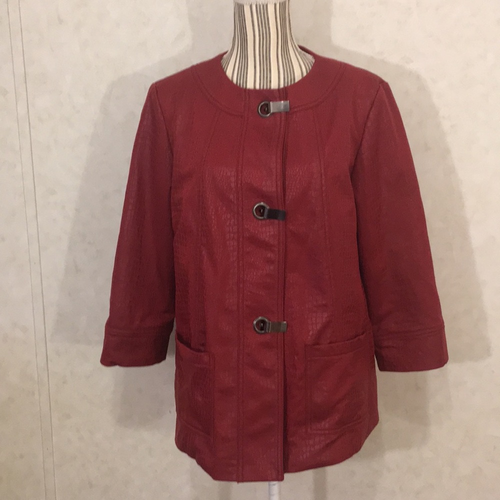 Ruby Rd faux snake skin jacket.